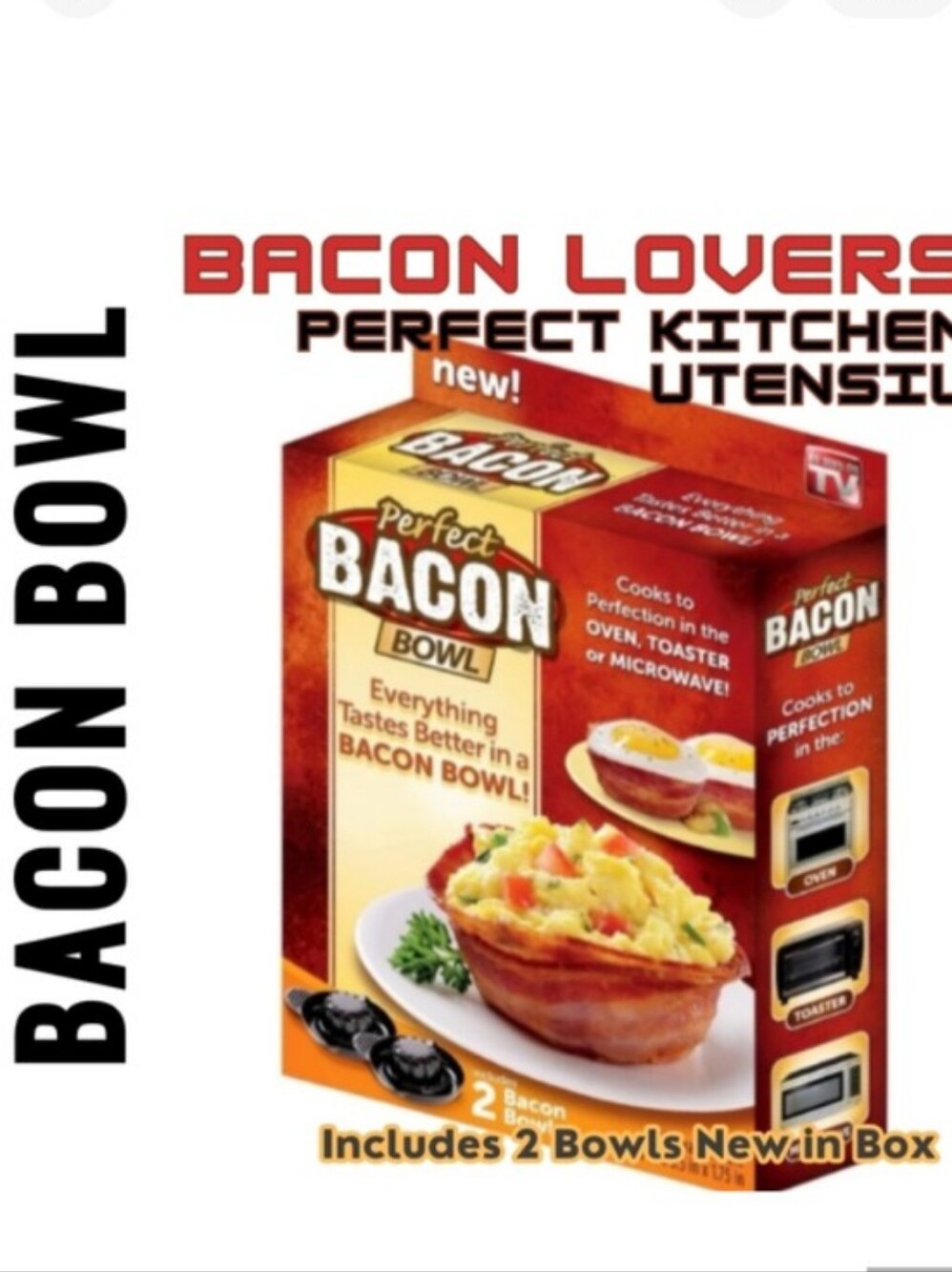Perfect Bacon Bowl Maker & Pastry Mold Party Dips Game Day